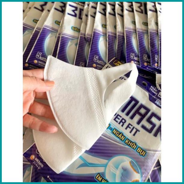 Khẩu Trang 3D [5 cái] Mask Superfit Unicharm Chính Hãng Sản Xuất Nhật Bản