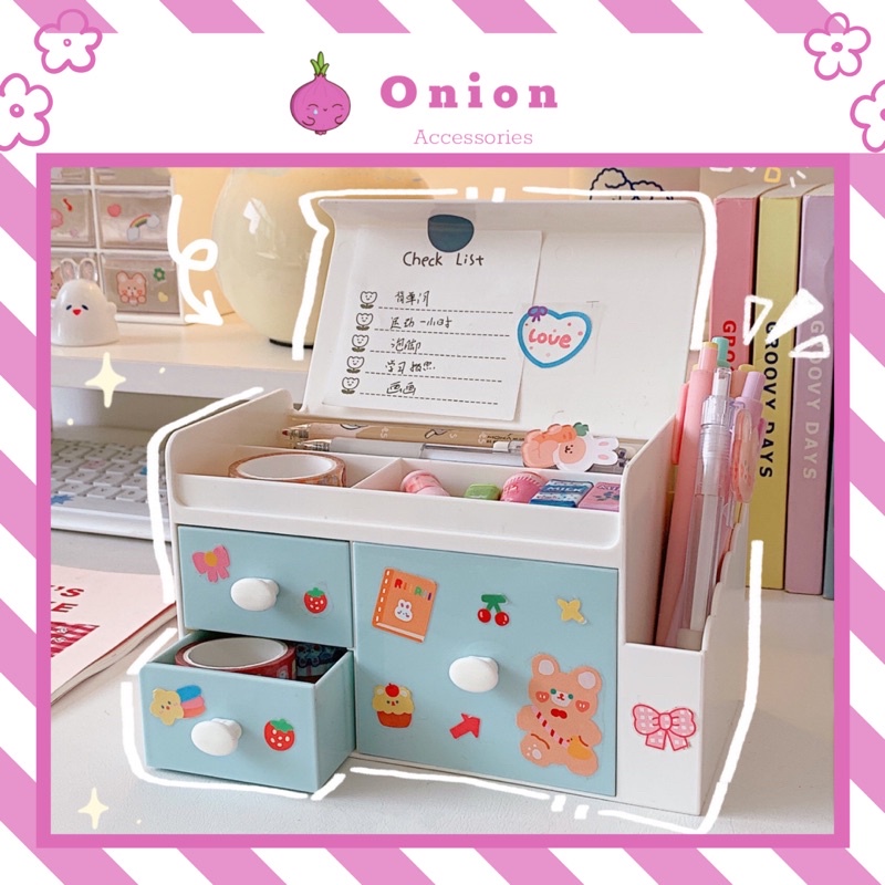Hộp để bàn đa năng mở nắp