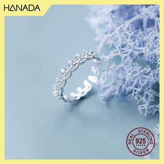 Nhẫn bạc 925 hanada vương miện 0087