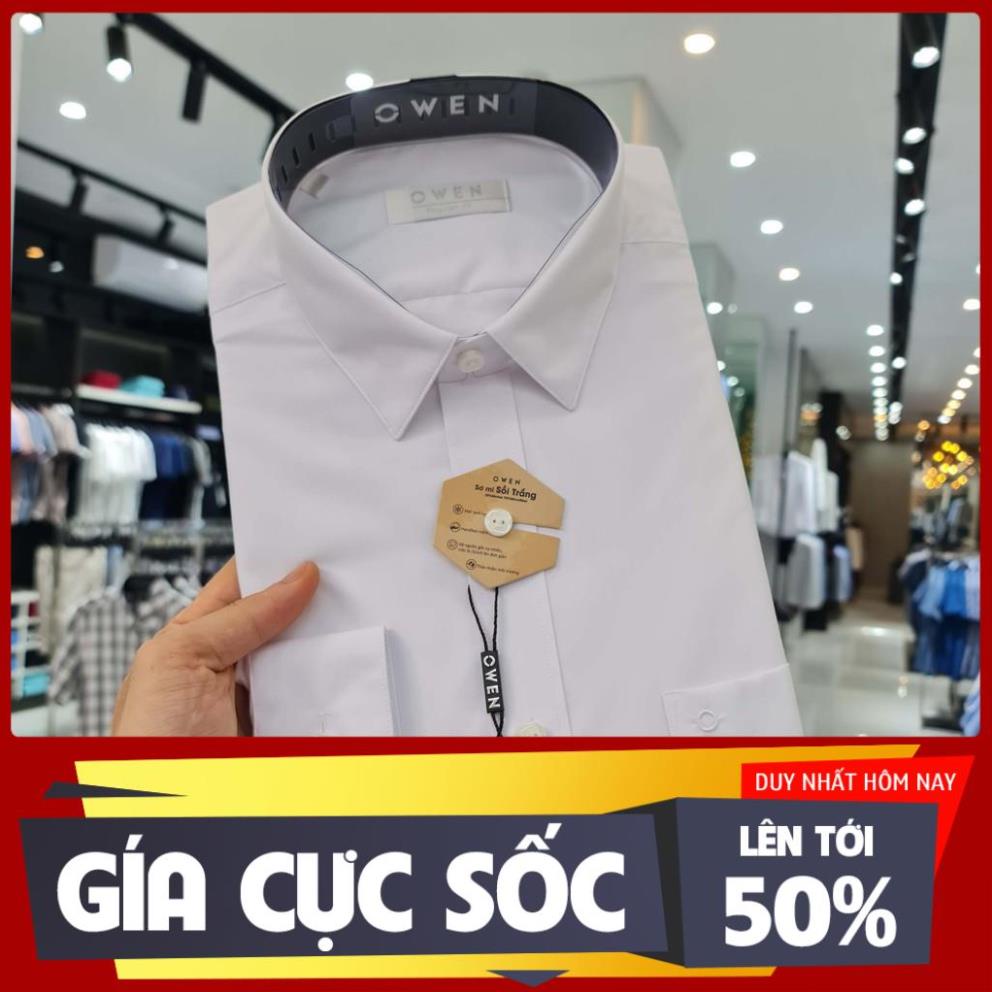 OWEN - (FREESHIP) Áo sơ mi trắng dài tay dáng REGULAR sợi sồi - Mã AR22752D2 - OWEN Flagship Store