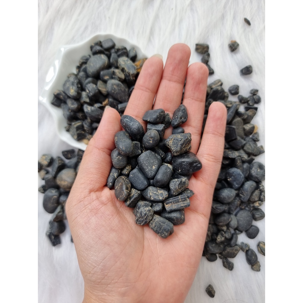 Đá cuội thô Black Tourmaline, đá bảo vệ trong phong thủy, Reiki, Tarot