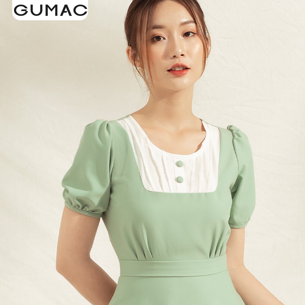 [Mã MABR07062 giảm 8% tối đa 50K đơn từ 249K] Đầm nữ tay phồng dập ly DA1175 GUMAC | BigBuy360 - bigbuy360.vn