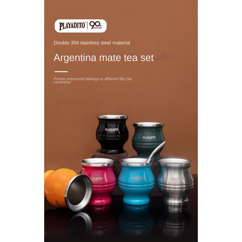 Playadito / playadito Madai Teacup Mua 1 Ống Hút Lọc Trà Đạo Argentina Madai Phong Cách Madai