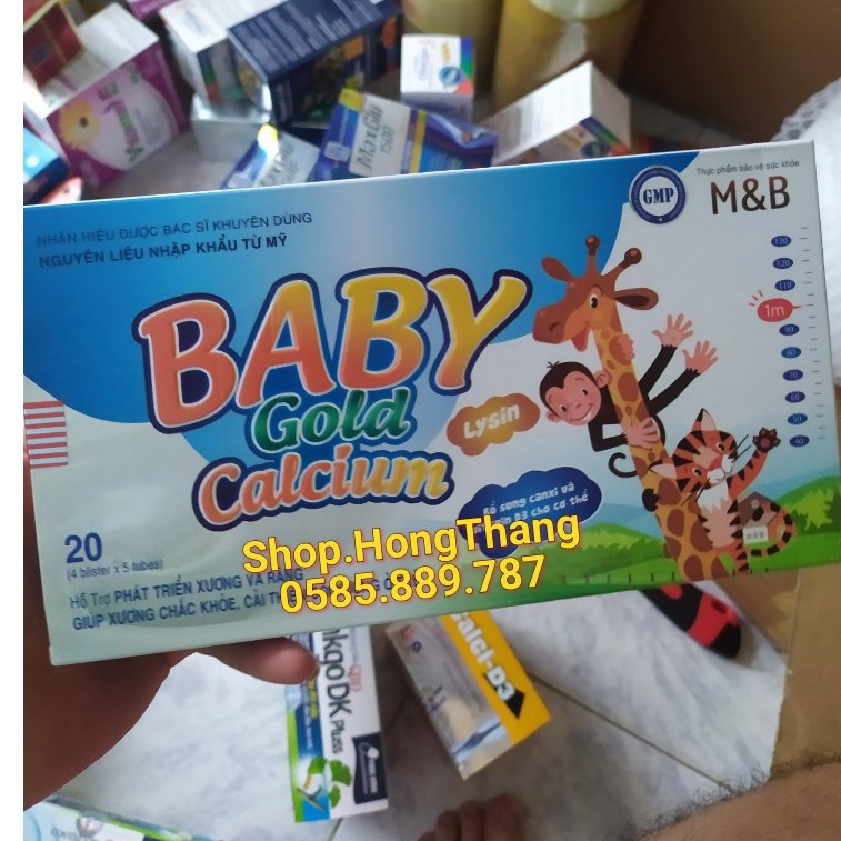 Baby Gold Calcium bổ sung canxi, giúp bé mau ăn chóng lớn, chống còi xương suy dinh dưỡng