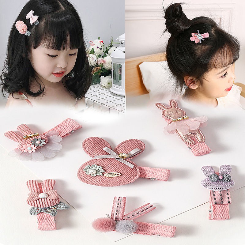 Set 6 kẹp tóc xinh xắn phong cách Hàn Quốc cho bé yêu Kẹp tóc cho bé gái hàn quốc dễ thương đáng yêu