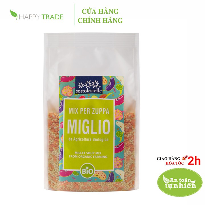 [Mã BMBAU50 giảm 7% đơn 99K] Hạt Dinh Dưỡng Hỗn Hợp 2 Loại Hạt Hữu Cơ Organic Mix Zuppa Miglio Sottolestelle 400g