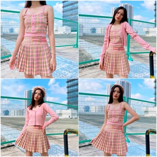 Combo 2 áo Candy Plaid (caro hồng) by Natthy Style