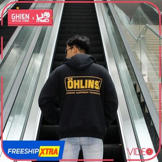 SALE- Áo Khoác Biker Ohlins Nam Nữ Chất liệu Nỉ Thu Đông (60-90kg) - mẫu cưc HOT