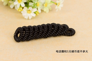 Đen Dây Buộc Tóc Cao Su Kiểu Dáng Đơn Giản