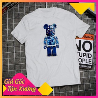 🔥Áo thun unisex🔥 Áo Bearbrick x Bape xanh dương