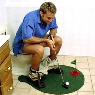 【Kiss】Potty Putter Toilet Golf Game Mini Golf Set Toilet Golf Putting Game Toy