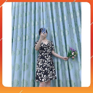 Đầm nữ cổ V dáng xòe cao cấp+++