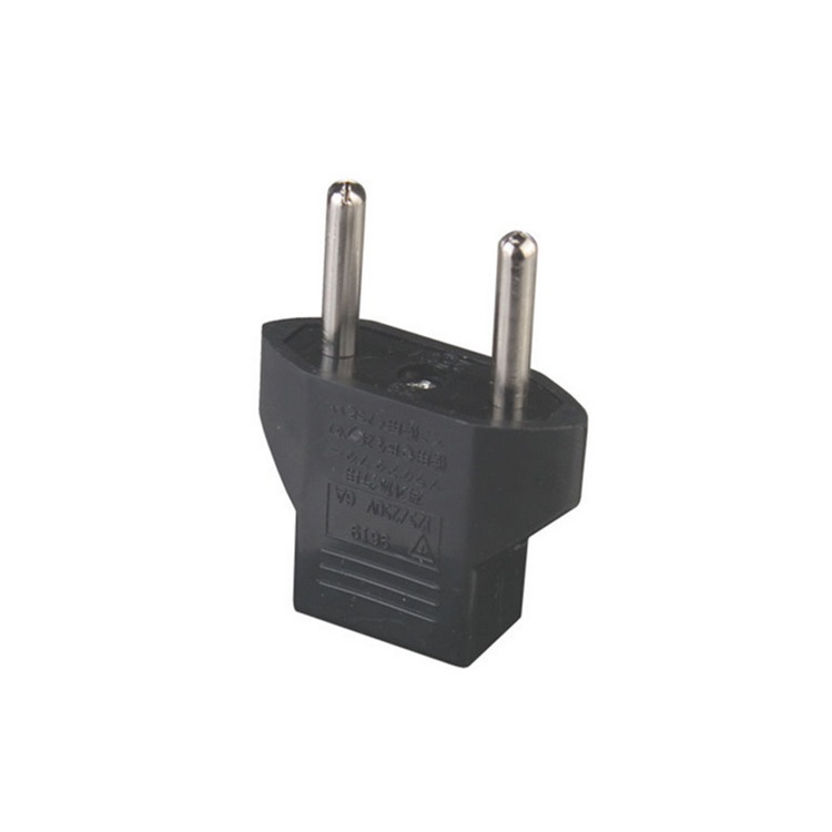 Đầu chuyển phích cắm 2 chân dẹt  sang 2 chân tròn  - Đầu chuyển phích 2 chấu dẹp sang 2 chấu tròn