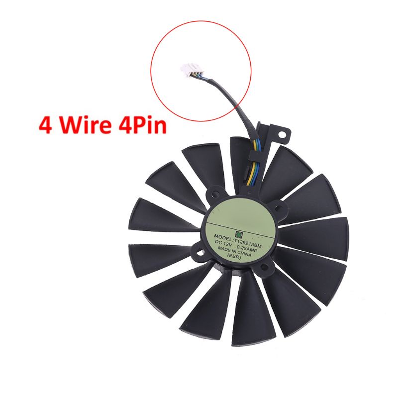Quạt Tản Nhiệt Hsv T129215Sm 12v 0.25amp 0.30a 95mm Vga Cho Asus Strix Rx470 O4G Gtx 1050ti 1070ti 4pin