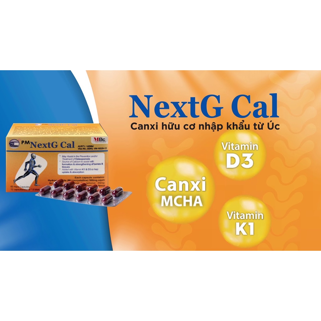 Viên Uống Bổ Sung Calci NextG Cal Hộp 60 Viên