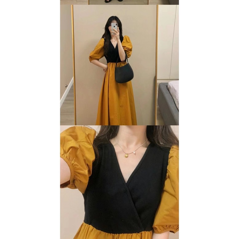 Đầm Tay Ngắn Phong Cách Hong Kong Thời Trang Mùa Hè Kiểu Mới
