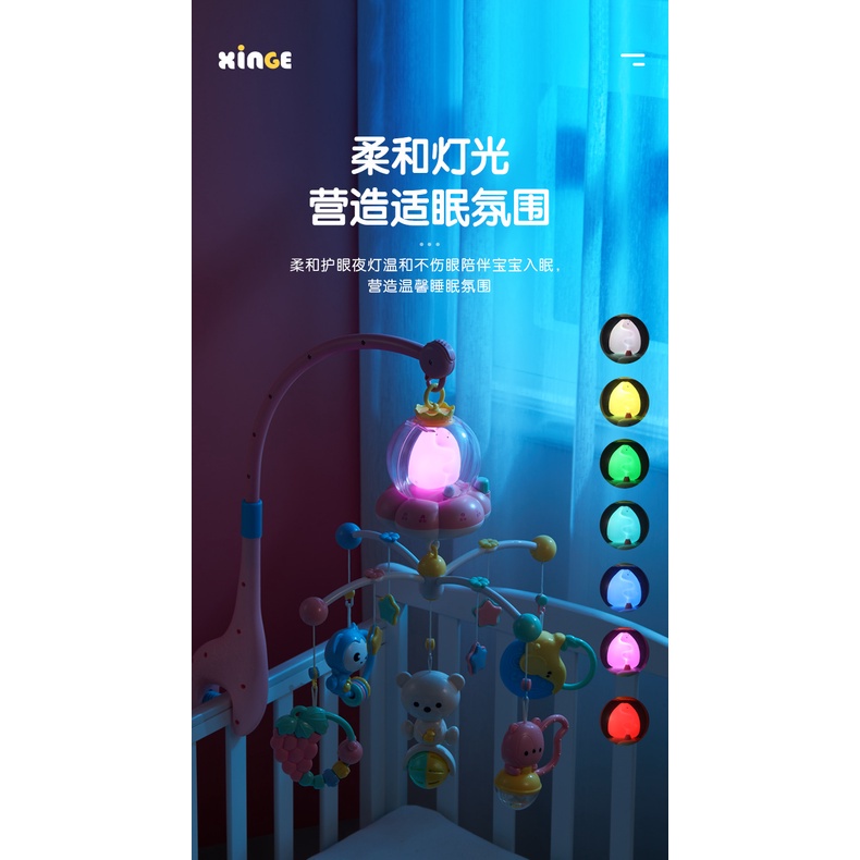 Đồ chơi lục lạc 6 mặt toàn diện cho bé sơ sinh từ 0-2 tháng tuổi dỗ em bé