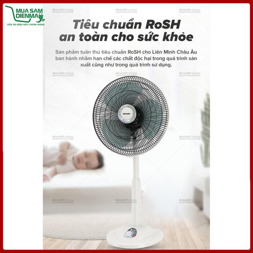 Quạt Lửng Sharp PJ-L40RV-LG Hàng Malaysia Cảm biến an toàn Điều khiển từ xa