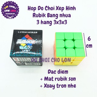 Hộp đồ chơi Rubik 3 hàng xếp hình 3x3x3 bằng nhựa 8888