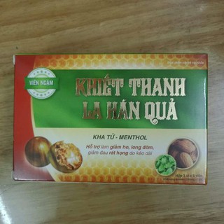 Viên ngậm KHIẾT THANH LA HÁN QUẢ hộp 3 vỉ x 8 viên