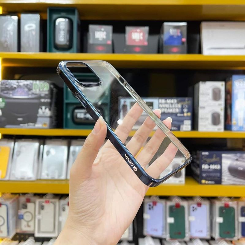 Ốp lưng DEVIA Cực Đẹp lưng trong viền màu cho Iphone 12 / 12 Pro/ 12 Pro Max/ 11 Pro Max/ip11/11 pro/xs max/xr/ipx/7+.