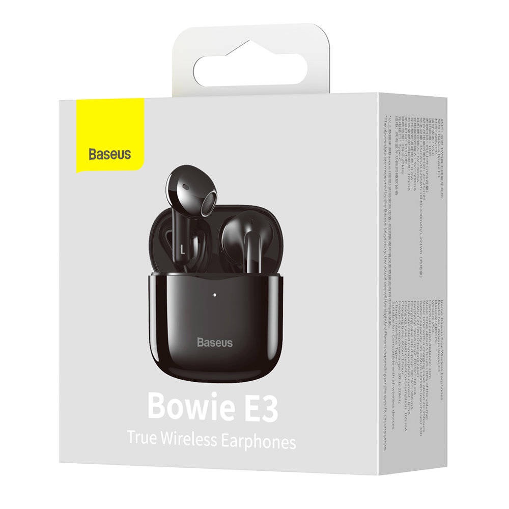 Tai Nghe Không Dây Bluetooth Baseus Bowie E3 TWS, Nhét Tai Không Dây, Sạc Siêu Nhanh, Âm Thanh Chuẩn HD