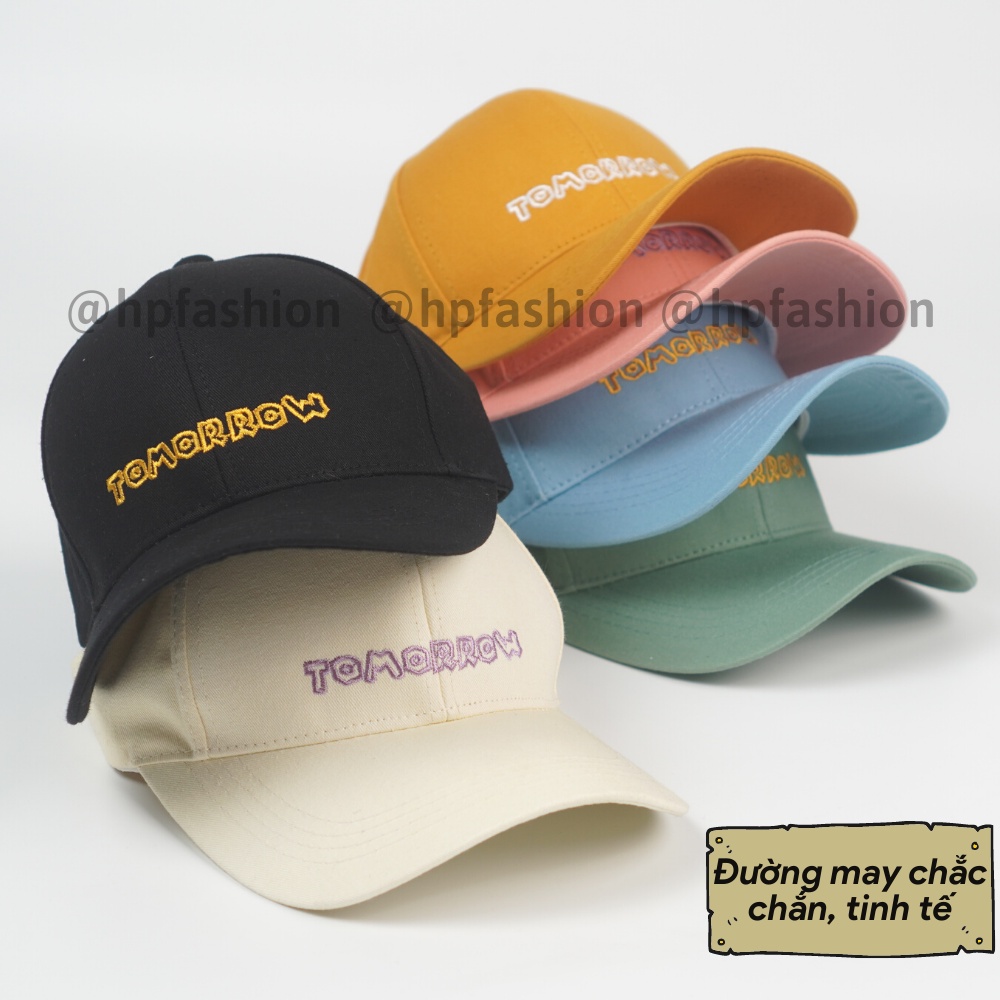 Mũ lưỡi trai ❤️ Nón kết thêu hình chữ TOMORROW chất kaki cao cấp form unisex nam nữ N51 - Happy Style