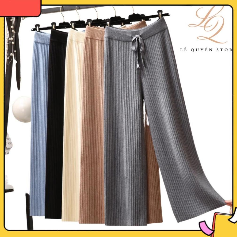 Quần thun tăm , quần ống rộng thun tăm xuất hàn BIGSIZE (40-80KG) phong cách hàn quốc [cam kết ảnh tự chụp 100%]