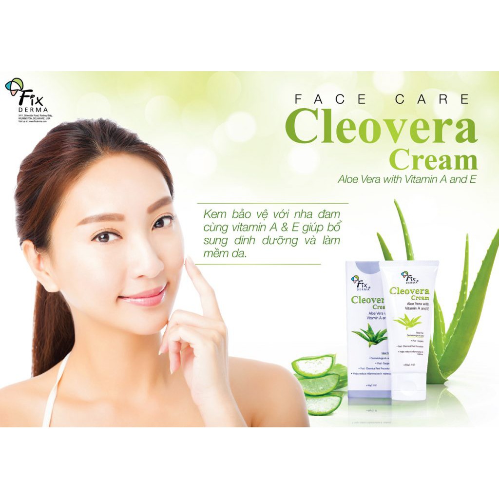 Kem Dưỡng Da CLEOVERA CREAM Fixderma: tăng cường độ ẩm da và dưỡng trắng hiệu quả