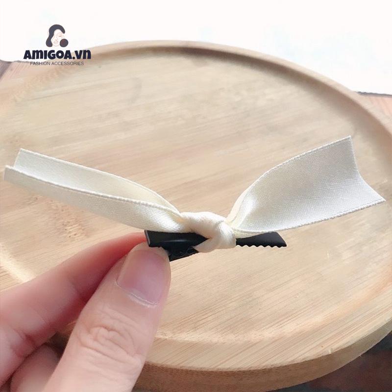 ✨✨Kẹp tóc nơ ren họa tiết hoa màu trắng dễ thương phong cách nhật bản lolita