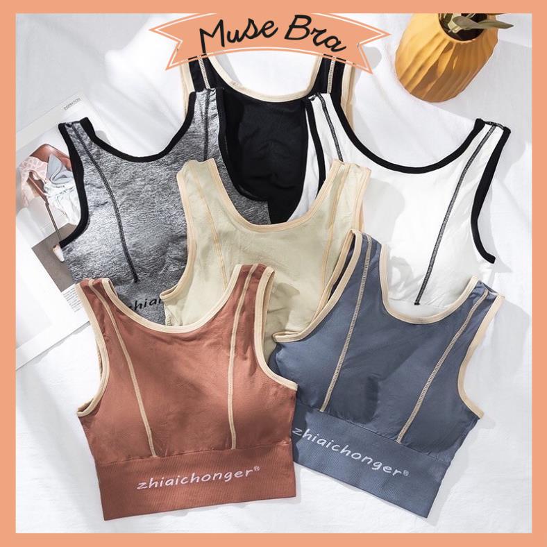 [Giá sỉ] Áo Bra 3 Lỗ Crop Top Gân Nổi Tập Gym Cá Tính 660