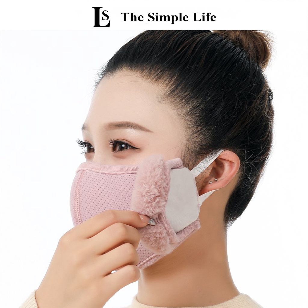 Khẩu trang bịt tai giữ ấm mùa đông, khẩu trang chống bụi trùm tai thoáng khí, chống giá rét cao cấp [CHÍNH HÃNG]