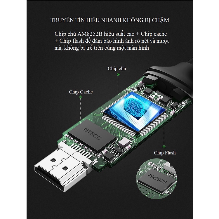 Cáp chuyển Lightning sang Tivi HD dây dù bền, chất lượng 2k