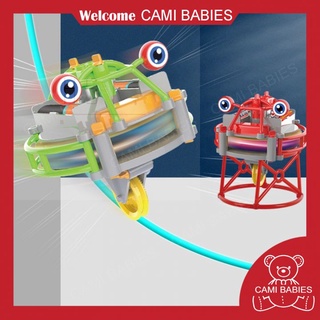 Robot cân bằng 2 trong 1 đi trên dây, con quay vô cực thông minh độc đáo cho bé tặng kèm pin