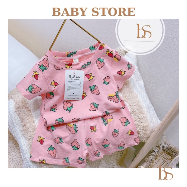 😍SALE😍 Đồ bộ cotton cho bé trai, bé gái mùa hè. Đồ ngủ, quần áo ngủ trẻ em dễ thương