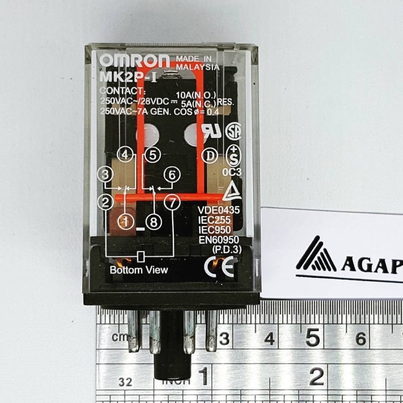 RƠ LE TRUNG GIAN 8 CHÂN TRÒN MK2P-I 24v 220v