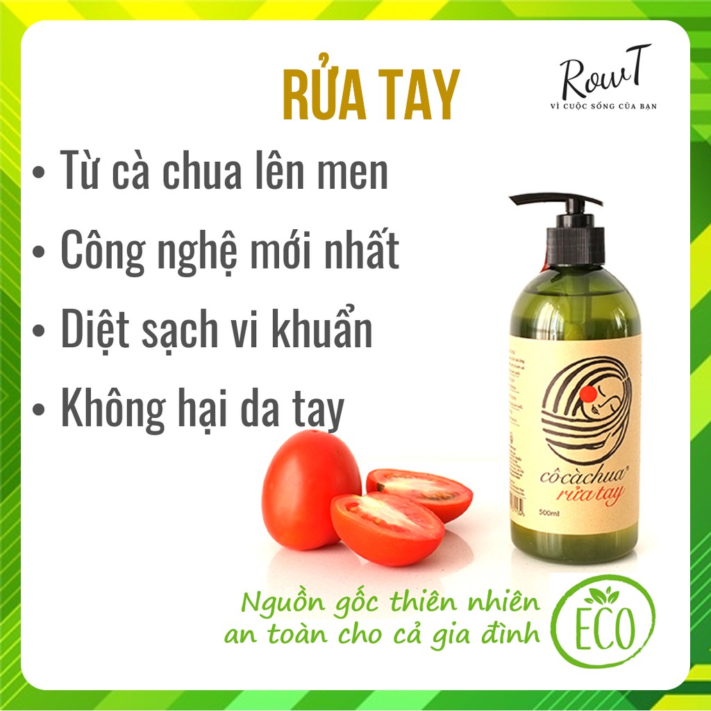 Nước rửa tay từ cà chua lên men Cô cà chua 500ml, Nguồn gốc hữu cơ thiên nhiên thơm dịu, an toàn cho da | BigBuy360 - bigbuy360.vn