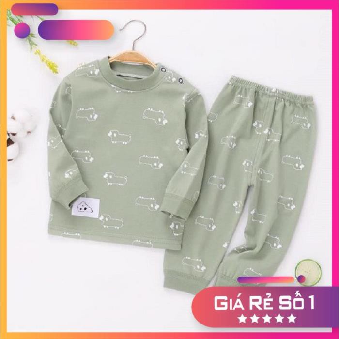 Quần áo trẻ em ⭐ XẢ KHO ⭐ Bộ cotton thu đông dài tay siêu mềm mịn co giãn 4 chiều cho bé từ 16-40 kg 4.9