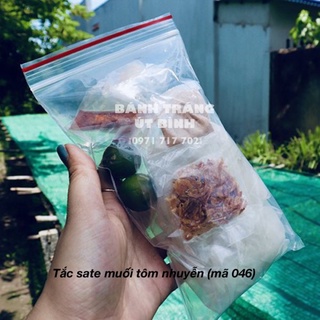 [2 phần ] Bánh Tráng Phơi Sương Út Bình xé tay ăn kèm Tắc Sate Muối Tôm Nhuyễn sặc mã 046