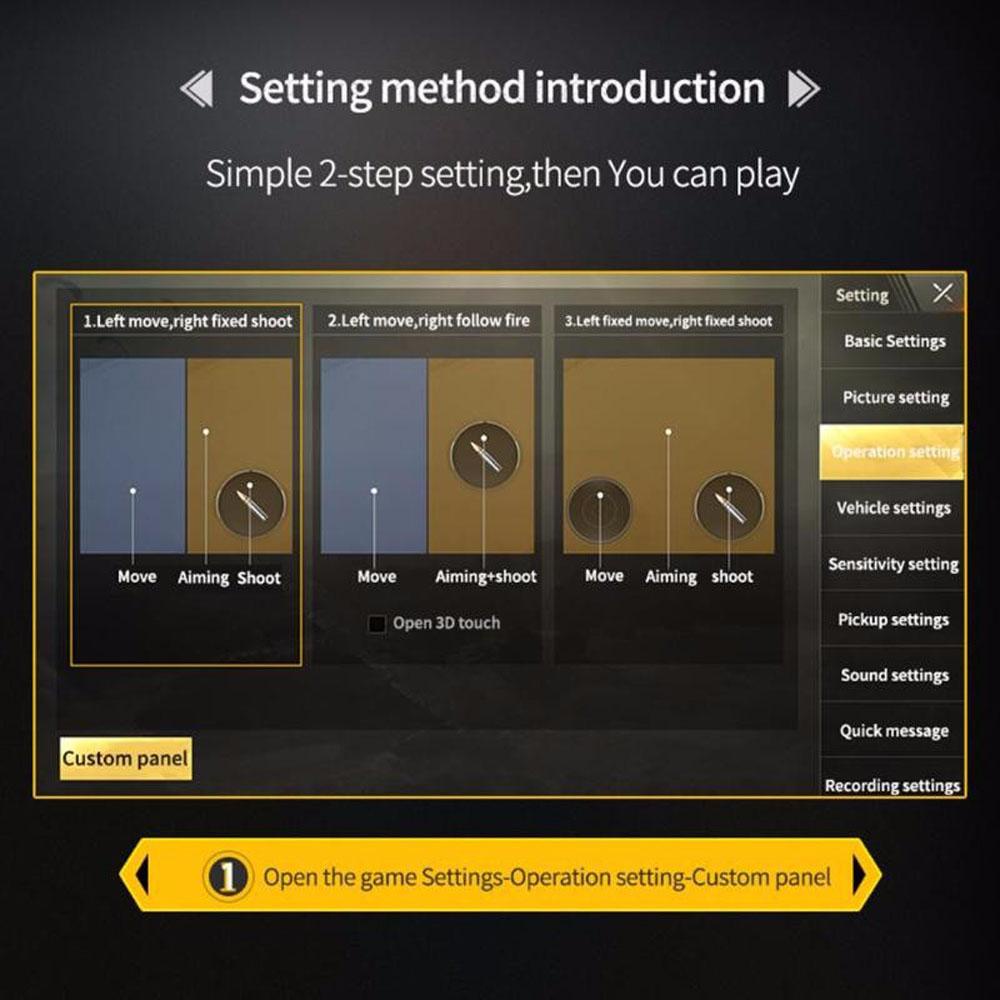 AUGUSTINA Tay Cầm Chơi Game PUBG L1R1 Bằng Kim Loại Trong Suốt Siêu Bền