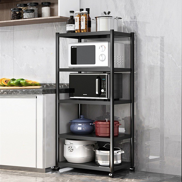 Kệ lò vi sóng 3,4,5 tầng Sơn Đen Đa Năng Inox nhà bếp