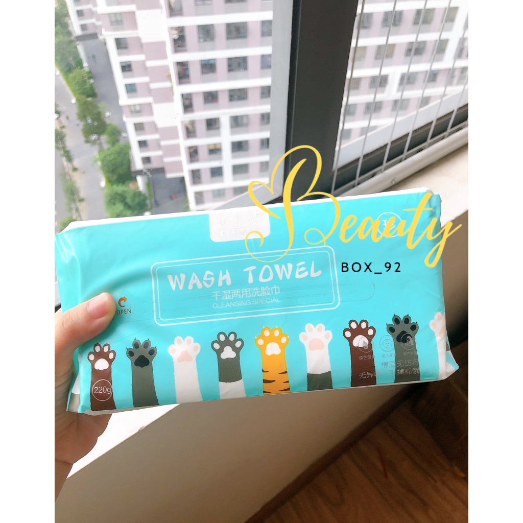 Khăn lau mặt dạng túi rút