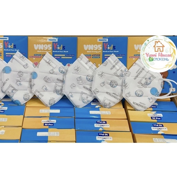 [HOT - Được chọn mẫu]Khẩu trang y tế VN95 ( N95)  Kids trẻ em Famapro từ 2 đến 6 tuổi