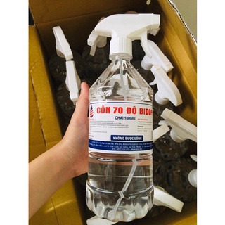 Cồn BIDOPHA 70 độ xịt diệt khuẩn, cồn 70 độ nước rửa tay