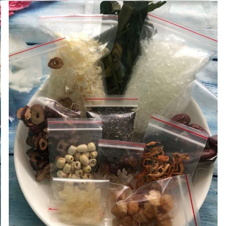 COMBO 400gr Nguyên Liệu Nấu Chè DƯỠNG NHAN (CHÈ TUYẾT YẾN ) (12 món như hình) | BigBuy360 - bigbuy360.vn