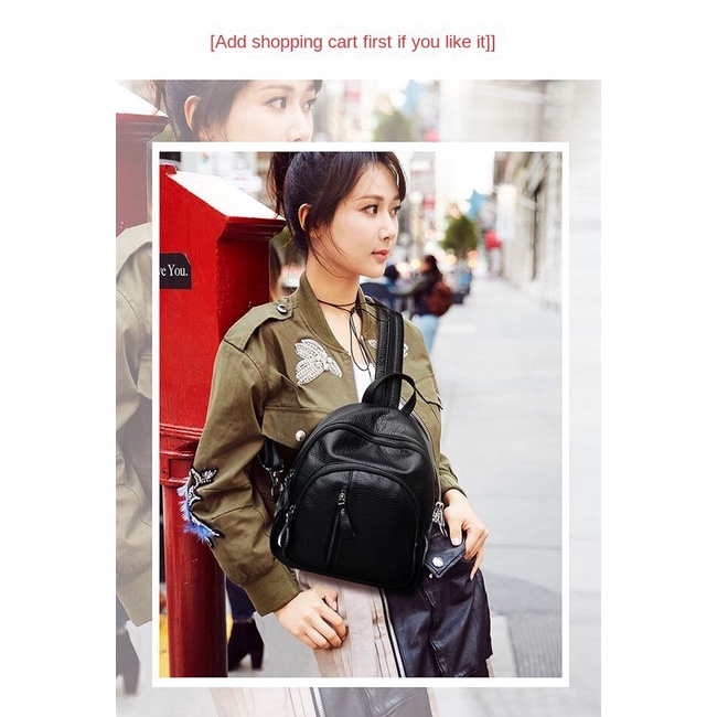 Ba Lô Da Mềm Mini Đơn Giản Thời Trang Phong Cách Hàn Quốc Cho Nữ