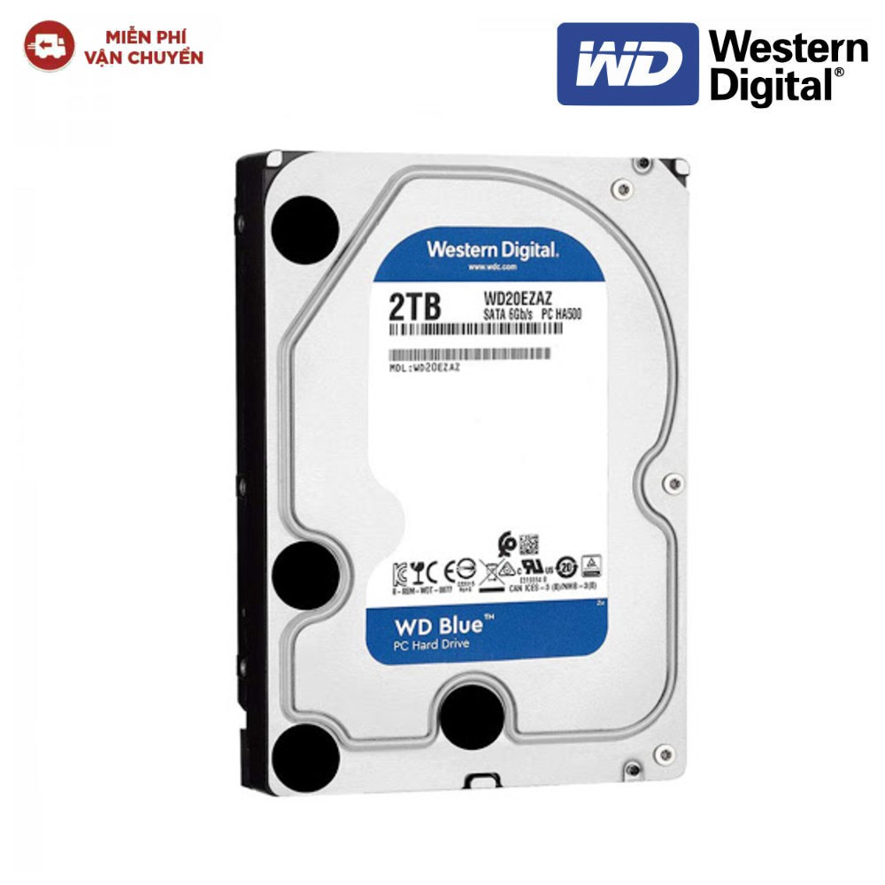 Ổ cứng HDD Western Digital Blue 2TB 3.5&quot; SATA 3 - WD20EZAZ - Hàng chính hãng new 100%