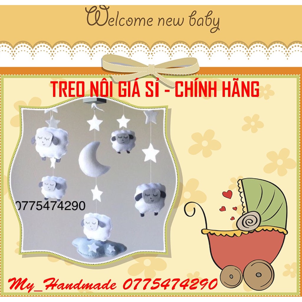 SIÊU RẺ _ Treo nôi đen trắng Sheep sleeping  cho bé từ 0m