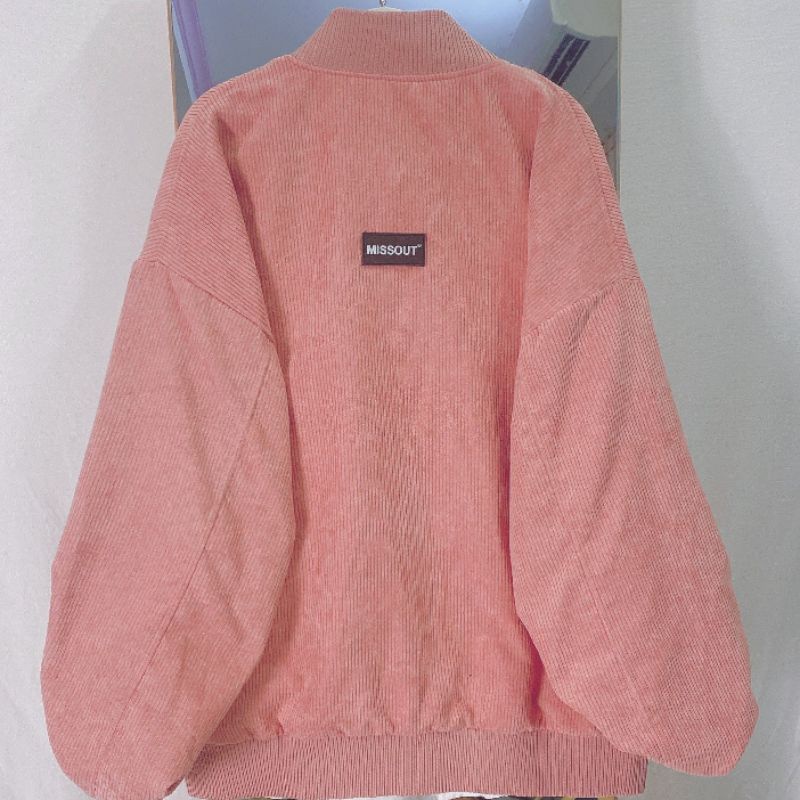 XPstore Áo Khoác bomber MISSOUT Nhung gân unisex form đẹp (Ảnh thật)