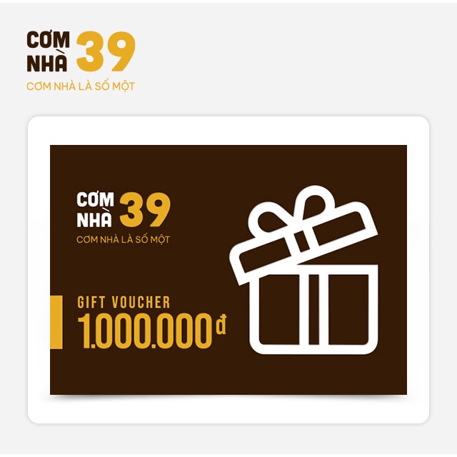 Hồ Chí Minh [Evoucher] Phiếu quà tặng Cơm Nhà 39 trị giá 1000K